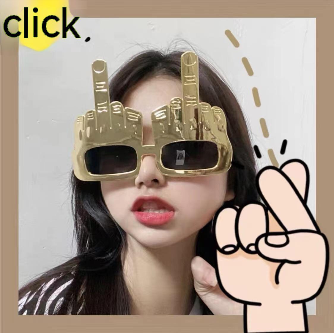 Sunglasses Say A Message-Middle Finger Novelty Glasses-Props