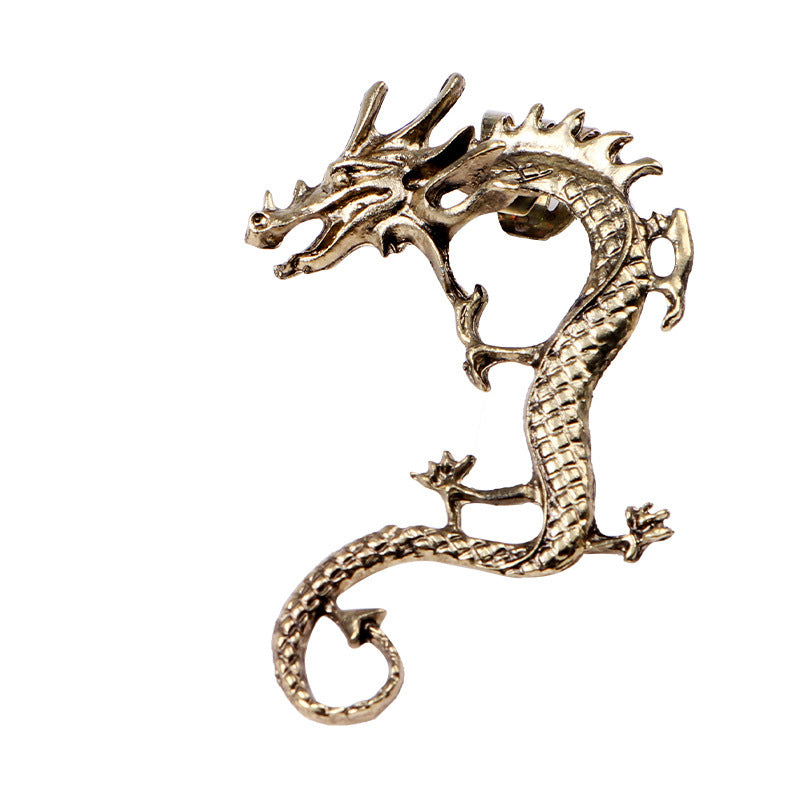 Left Ear Dragon Wrap-Around Clip-Dragon Design Ear Jewelry