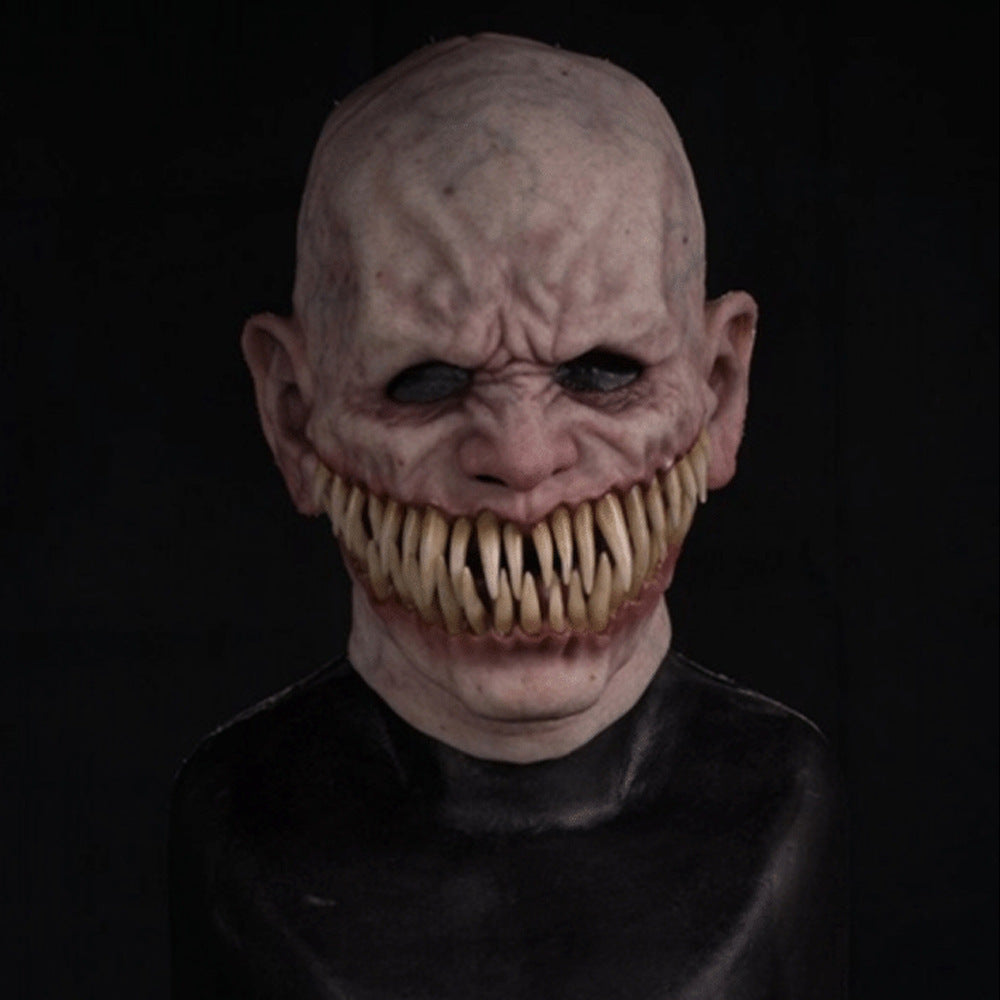 Full Mask-Smiling Fangs Creature-Horror Mask-Halloween Scary/Creepy