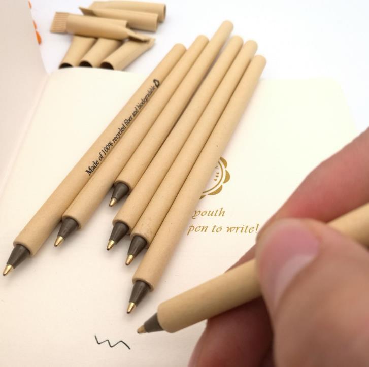 Eco-Friendly Paper Tube Pen- Environmentally Friendly in Black or Blue Ink