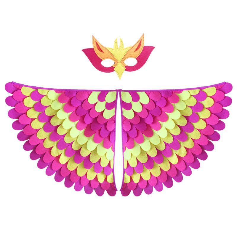 Carnival Costume Wings With Mask-Colorful Party Wings Sets