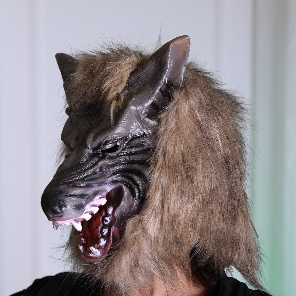 Vicious Canine Adult Size Masks-Full Size Wolf Head Mask-Werewolf