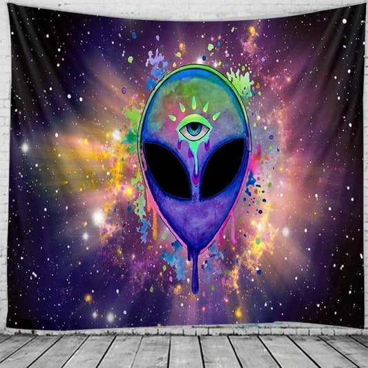 Alien Tapestry Wall Hanging-Alien Third Eye Enlightenment Home Decor