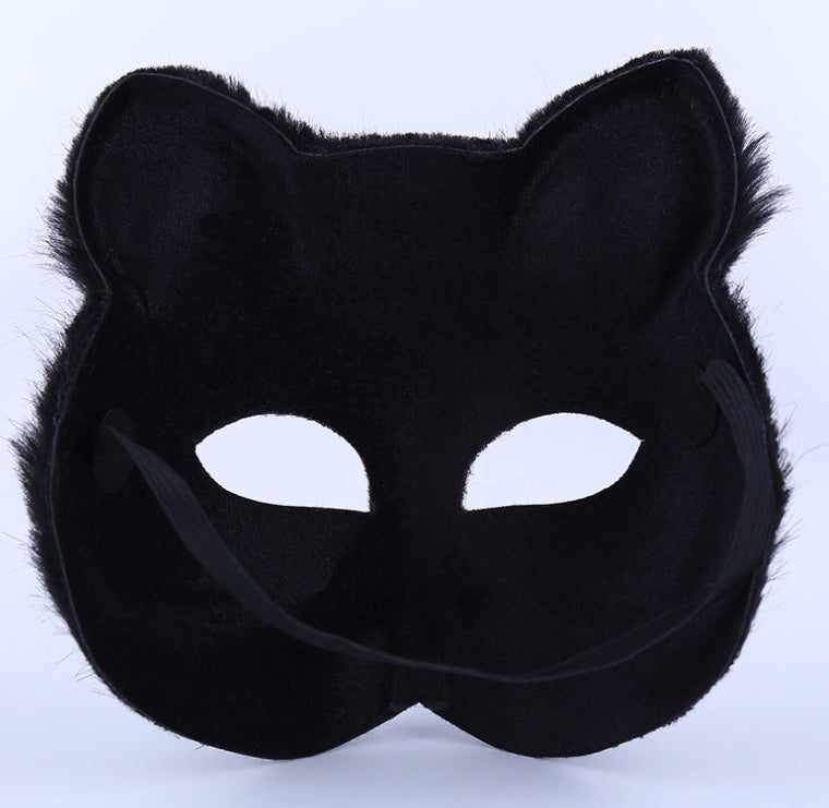 Popular Animal-Cat Face Half Mask-Furry Faced Animal Mask