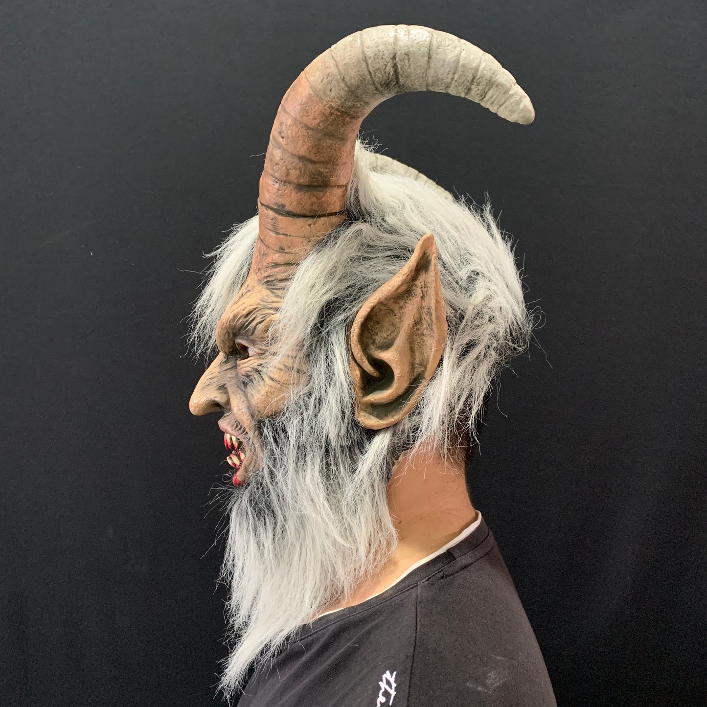 Lucifer Mask Horned Creature-Horror-Creepy Adult Cosplay