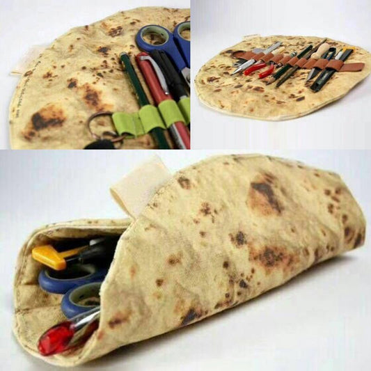 Burrito Style Folding Case-Pencils-Paint Brushes-Art Supplies-Holder