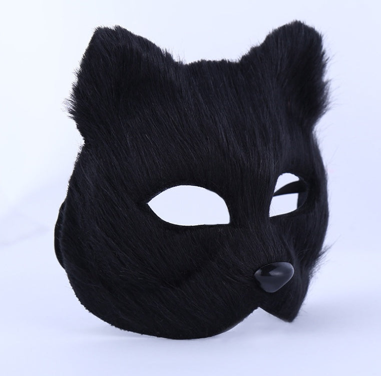 Popular Animal-Cat Face Half Mask-Furry Faced Animal Mask