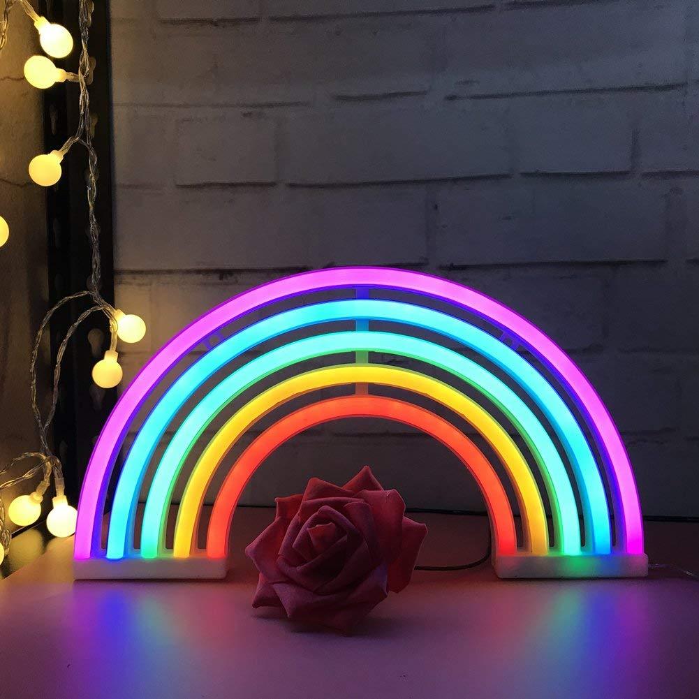 Rainbow Neon Sign-Neon Wall Light-Ambient Rainbow Night Light