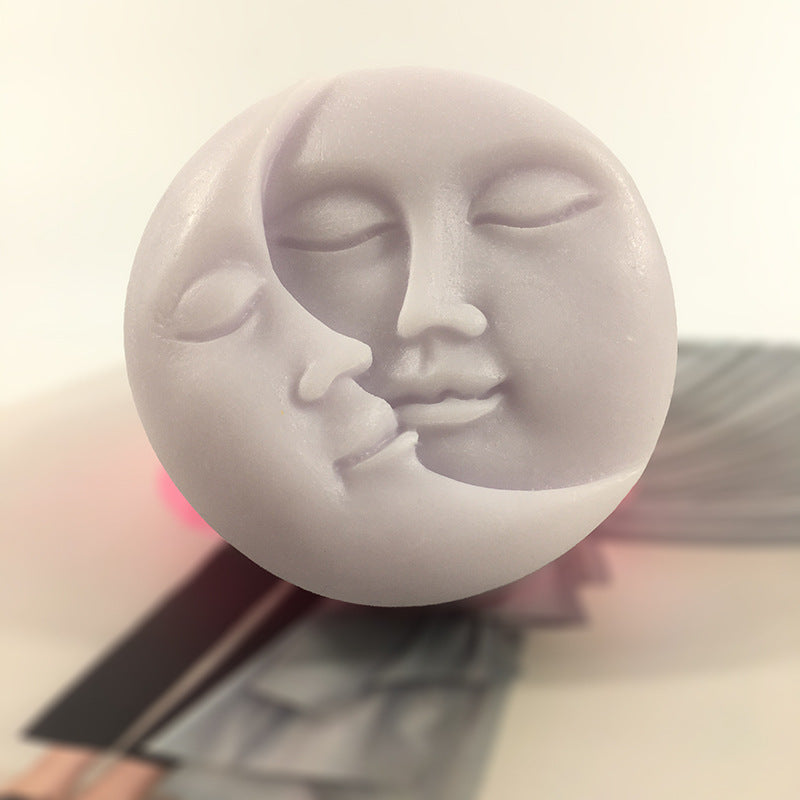 Silicone Moon Mold-Sun and Moon Silicone Soap Making Mold-Crafts