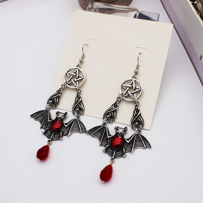 Goth-Vintage-Wiccan- Halloween-Bats Earrings - Shop Eclectic Ear