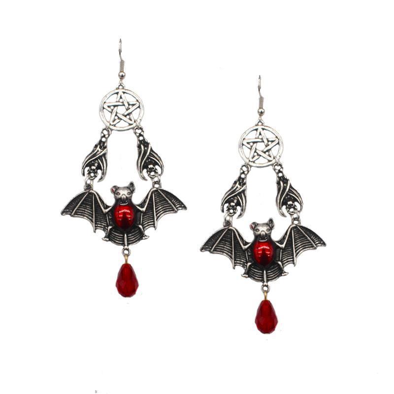 Goth-Vintage-Wiccan- Halloween-Bats Earrings - Shop Eclectic Ear