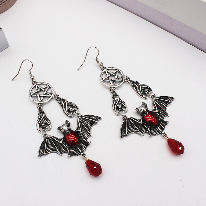 Goth-Vintage-Wiccan- Halloween-Bats Earrings - Shop Eclectic Ear