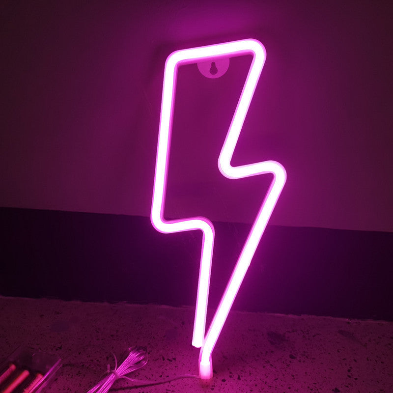 Neon Sign-Neon Light-Lightning Bolt-Wall Decor-Night Light