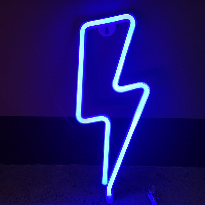 Neon Sign-Neon Light-Lightning Bolt-Wall Decor-Night Light