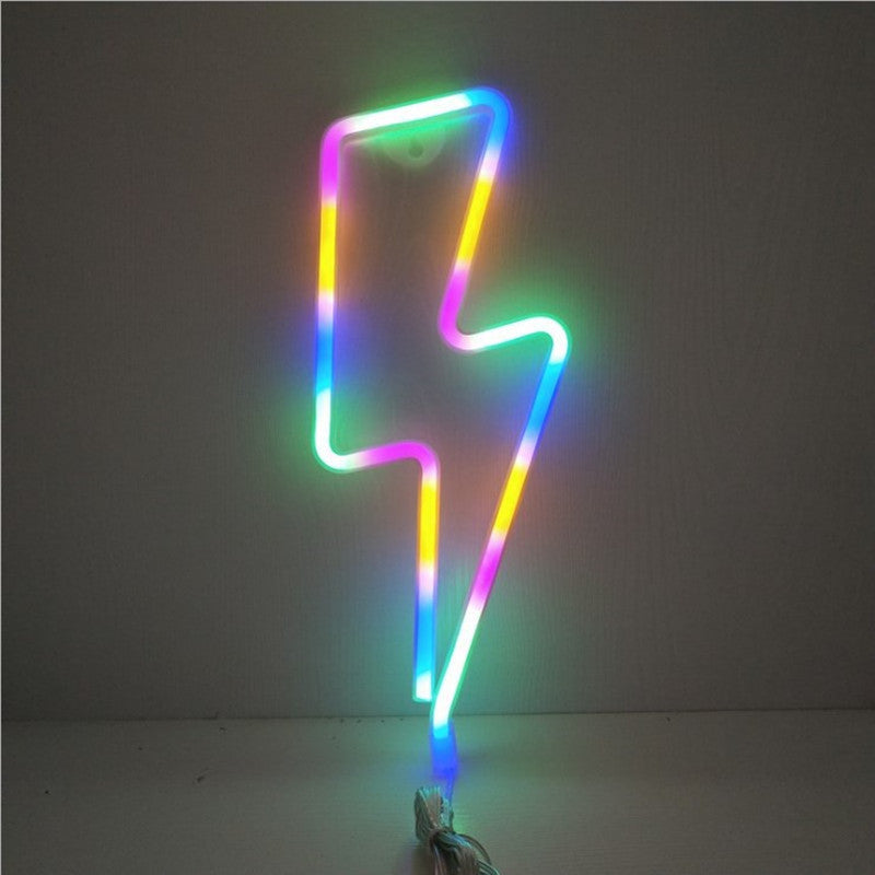 Neon Sign-Neon Light-Lightning Bolt-Wall Decor-Night Light