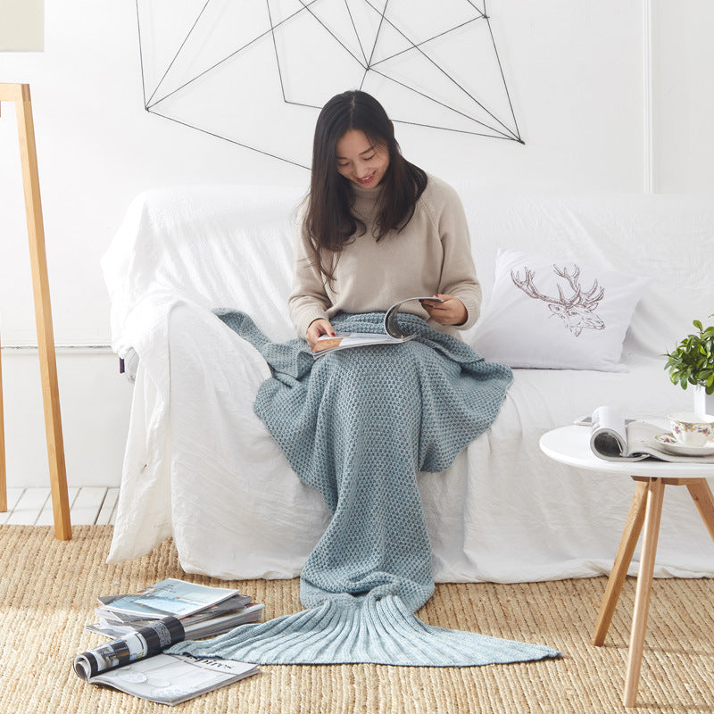 Knit Mermaid Tail Blanket -Super Soft and Cozy Blankets