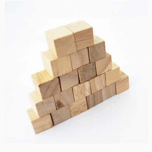 Wooden Craft Blocks-DIY Crafts-Carving-Painting-1cm Blocks-