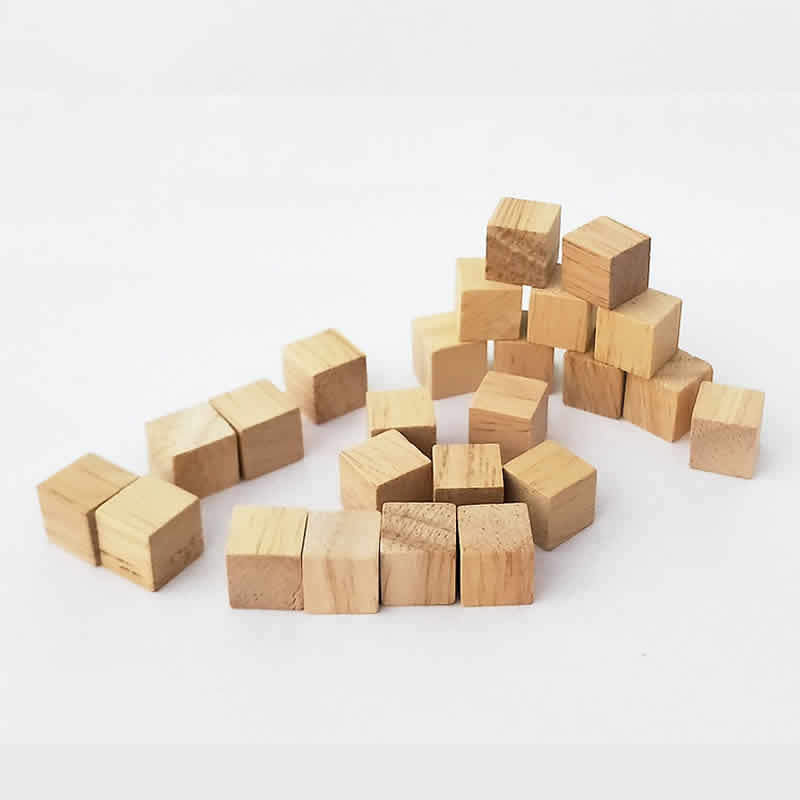 Wooden Craft Blocks-DIY Crafts-Carving-Painting-1cm Blocks-