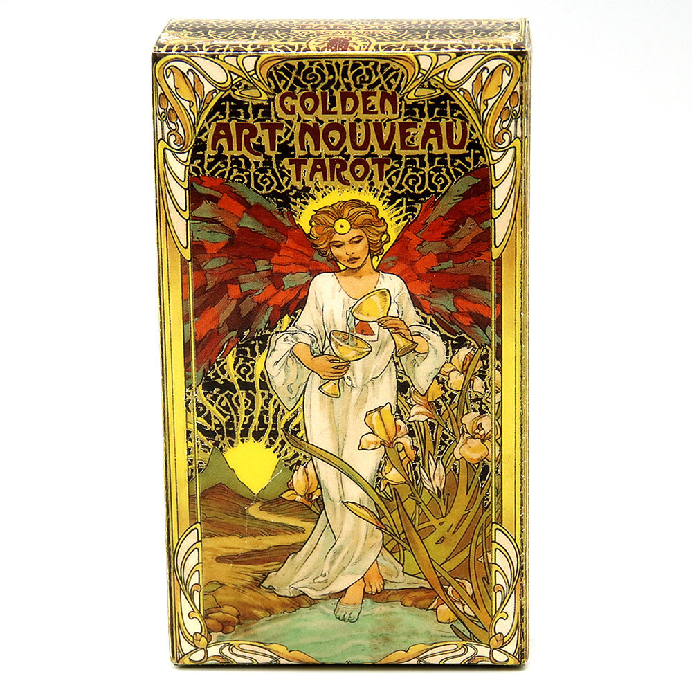 Golden Art Nouveau Tarot Card Deck-Oracle-Tarot Divination Cards