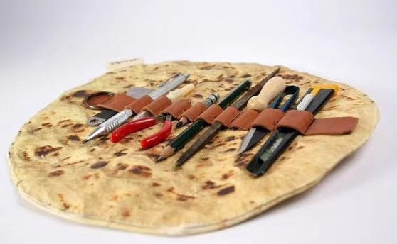 Burrito Style Folding Case-Pencils-Paint Brushes-Art Supplies-Holder