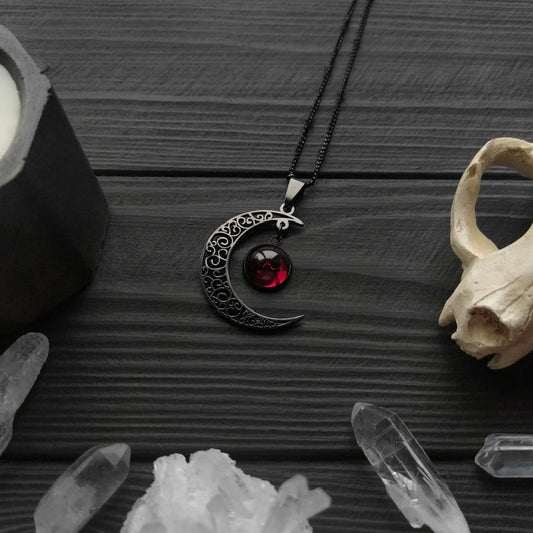 Black Moon Pendant Necklace - Shop Eclectic Ear