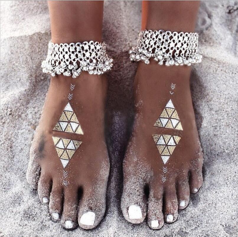 Stunning Boho Anklets- Bohemian Silver Anklet Chain - Shop Eclectic Ear