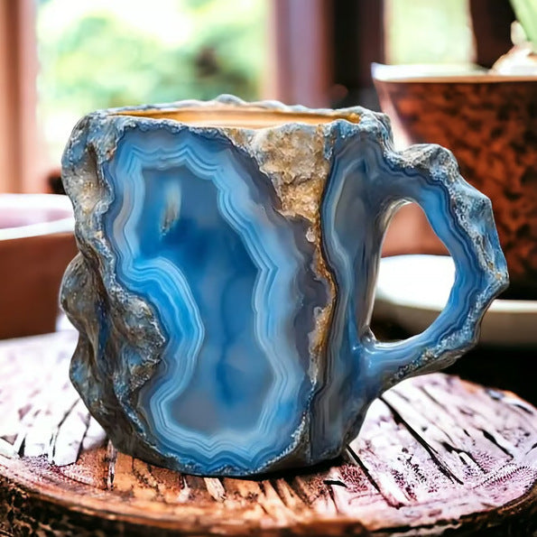 Coffee Mugs-Elegant Look Of Real Mineral Crystals- Resin Coffee Mugs