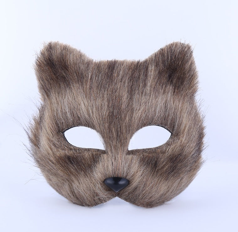 Popular Animal-Cat Face Half Mask-Furry Faced Animal Mask