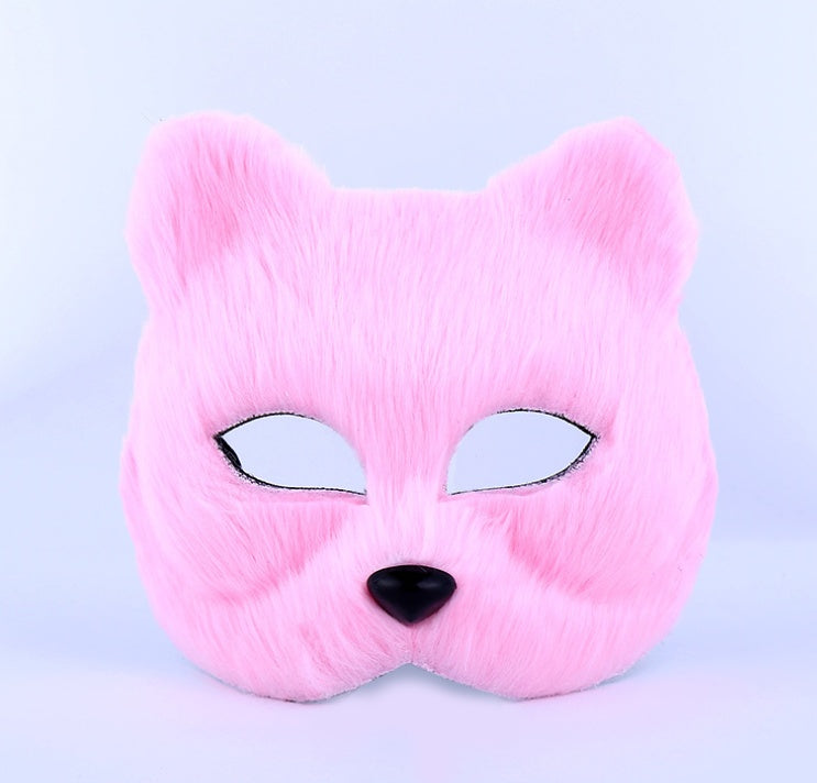 Popular Animal-Cat Face Half Mask-Furry Faced Animal Mask