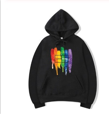 Pride-LGBT-Cotton Fleece Hoodies-Pullover Sweatshirts-Love Wins