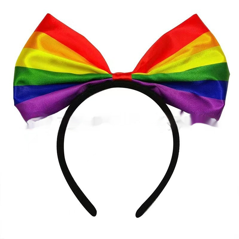 Pride Theme Headbands-Colorful Rainbow Headgear-Party-Parade-Fun