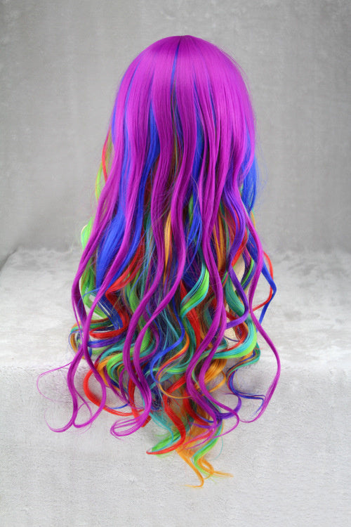 Multi-Color Hair-Wig-Fabulous Hairstyle Purple-Blue-Gradient-Cosplay