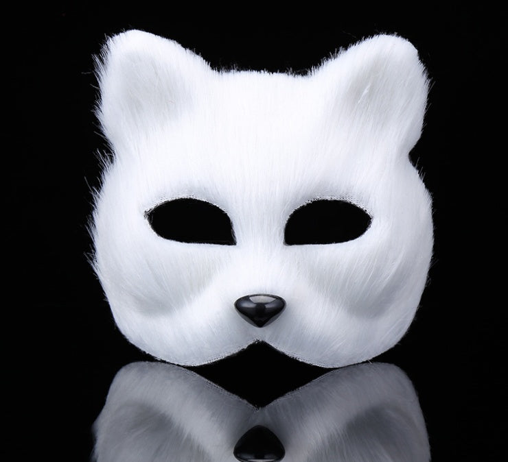 Popular Animal-Cat Face Half Mask-Furry Faced Animal Mask