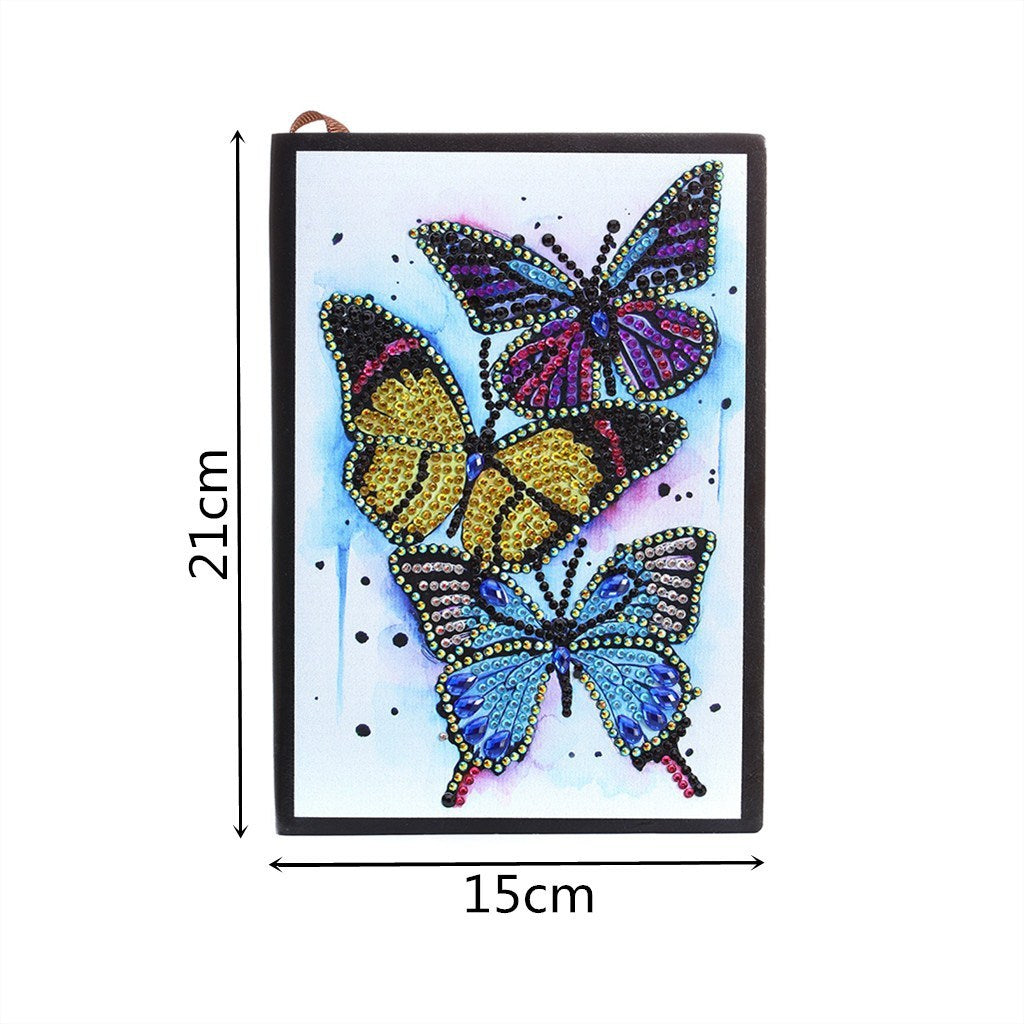 Butterfly Crystal Diamond Art-DIY Notebook-Diamond Art/Paint Kit