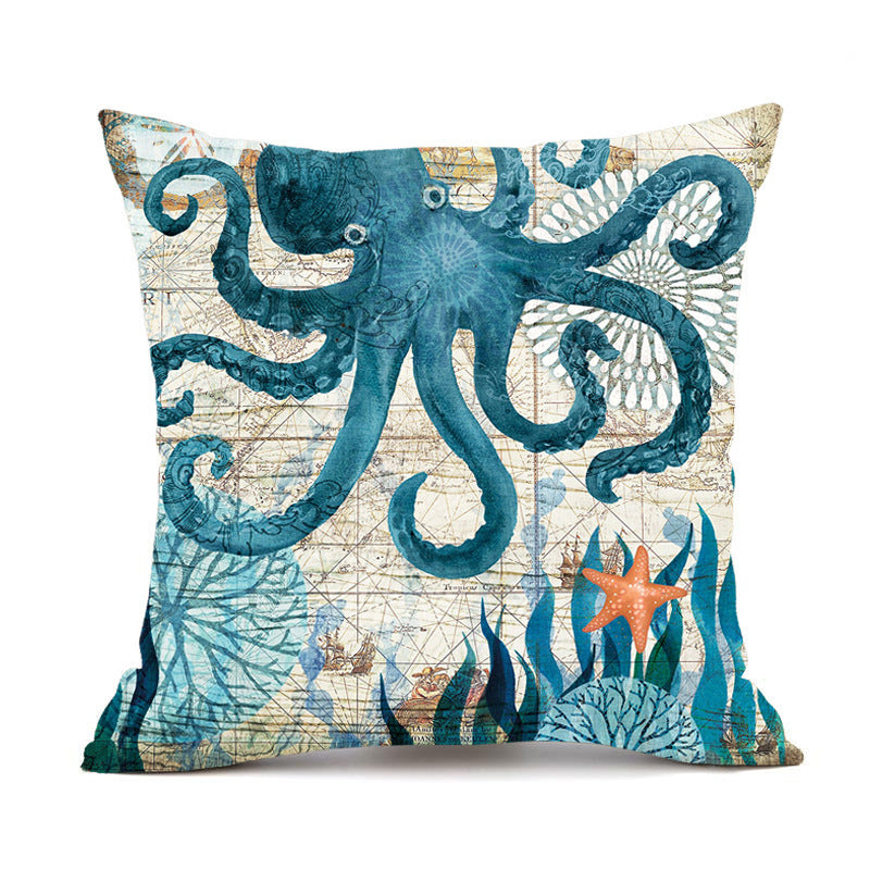 Throw Pillow Covers-Sea Turtle Aquatic Animals-Home Decor Pillow Cover