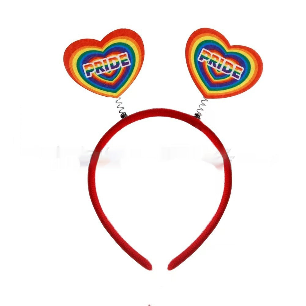 Pride Theme Headbands-Colorful Rainbow Headgear-Party-Parade-Fun