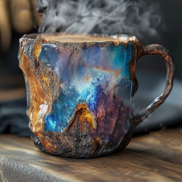 Coffee Mugs-Elegant Look Of Real Mineral Crystals- Resin Coffee Mugs