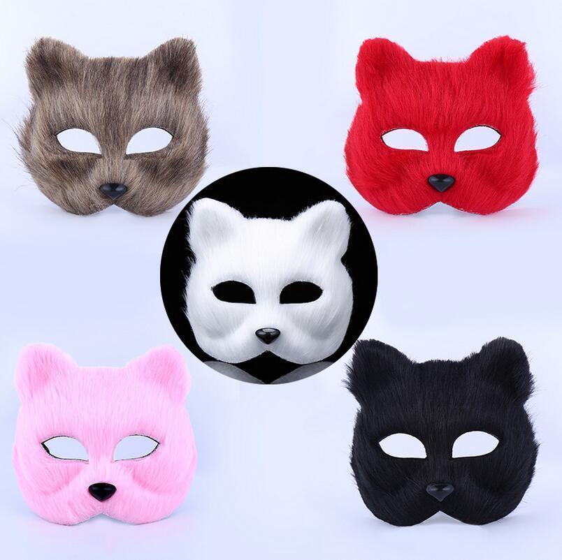 Popular Animal-Cat Face Half Mask-Furry Faced Animal Mask