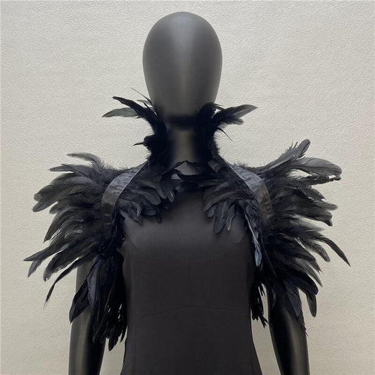 Feather Shawl/Cloak-Theater Performance-Masquerade Ball Feather Jacket