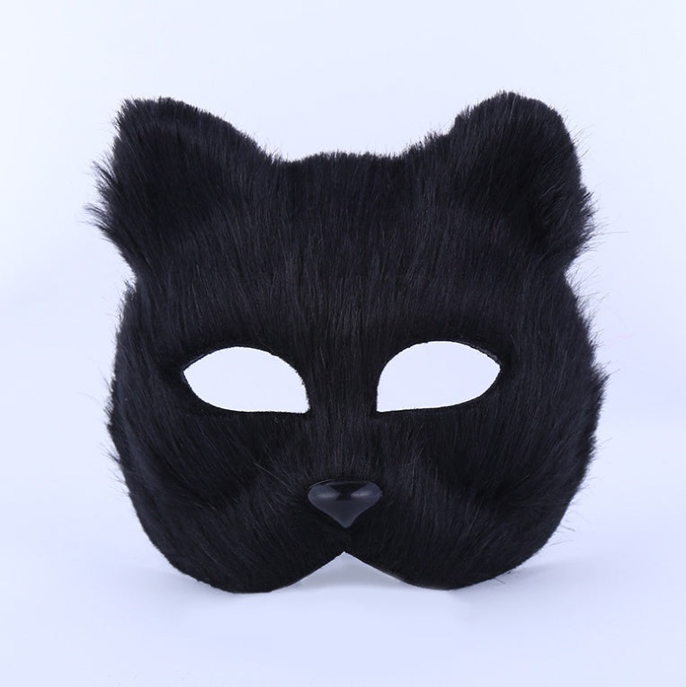 Popular Animal-Cat Face Half Mask-Furry Faced Animal Mask