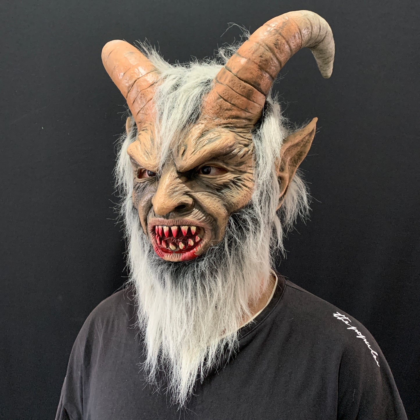 Lucifer Mask Horned Creature-Horror-Creepy Adult Cosplay