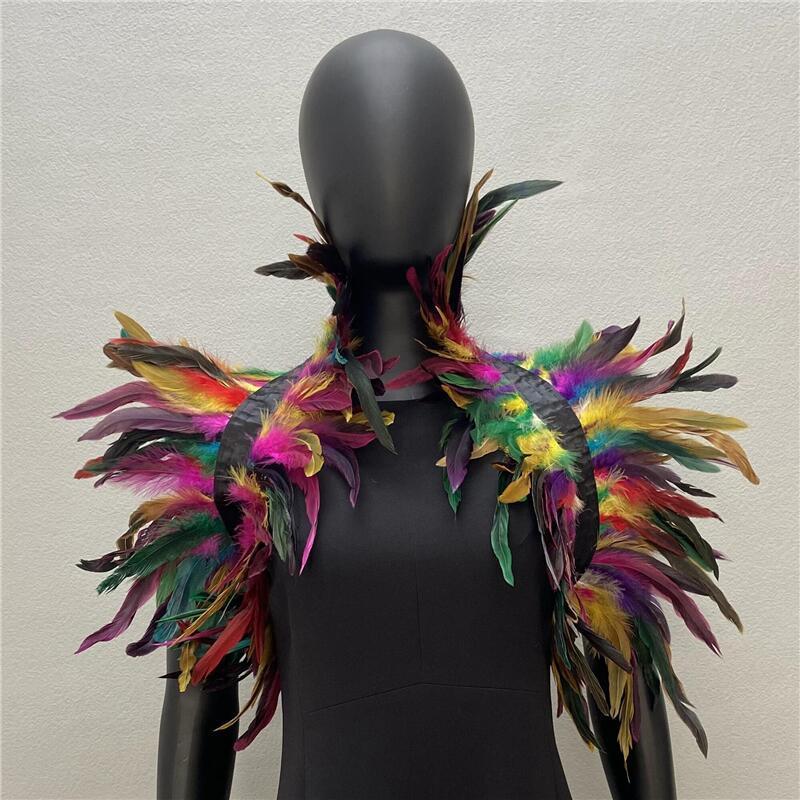 Feather Shawl/Cloak-Theater Performance-Masquerade Ball Feather Jacket