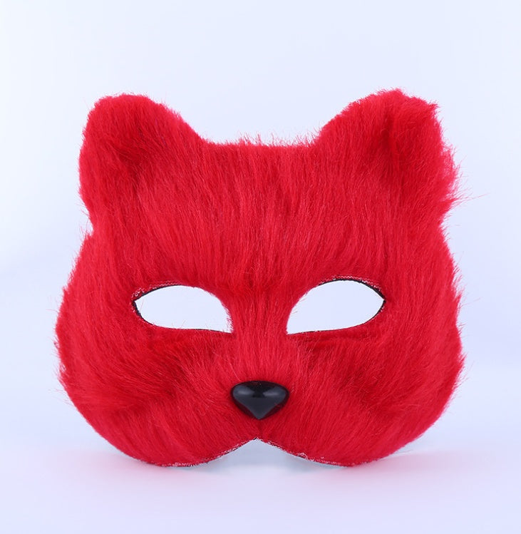 Popular Animal-Cat Face Half Mask-Furry Faced Animal Mask