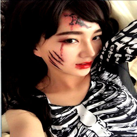 Body-Skin-Stick On Tattoo-Scar-Wounds-Halloween MakeUp