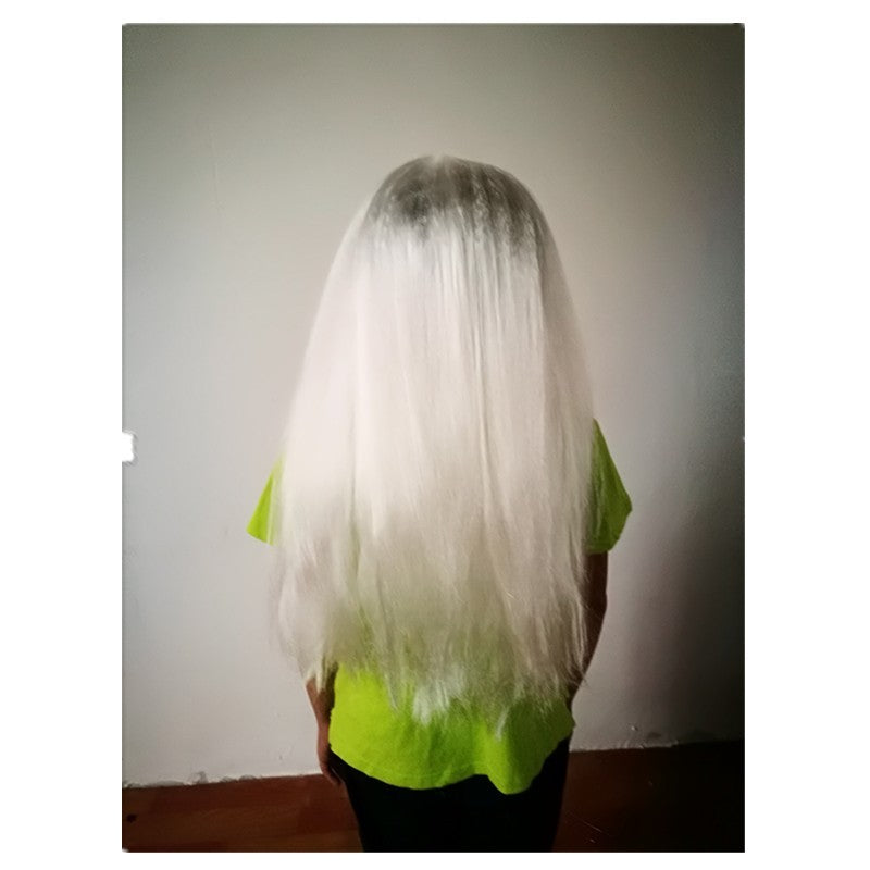 White Full Size Wig-White Mustache And Beard Hair-Children-Adults