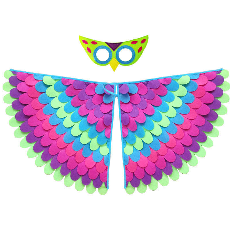 Carnival Costume Wings With Mask-Colorful Party Wings Sets