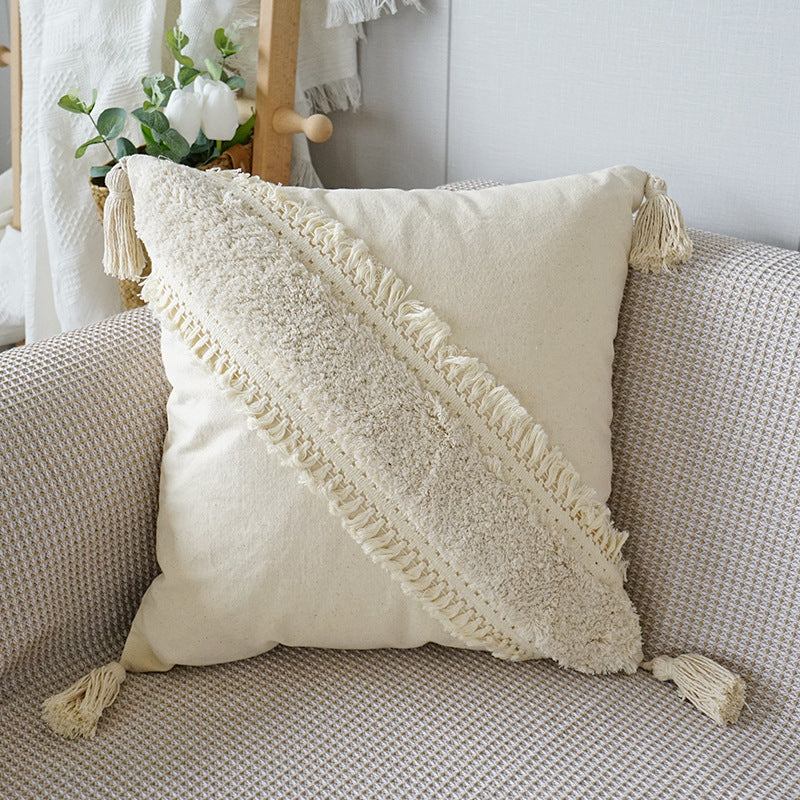 Home Fashion Boho Ethnic Tufted Pillowcase - Shop Eclectic Ear