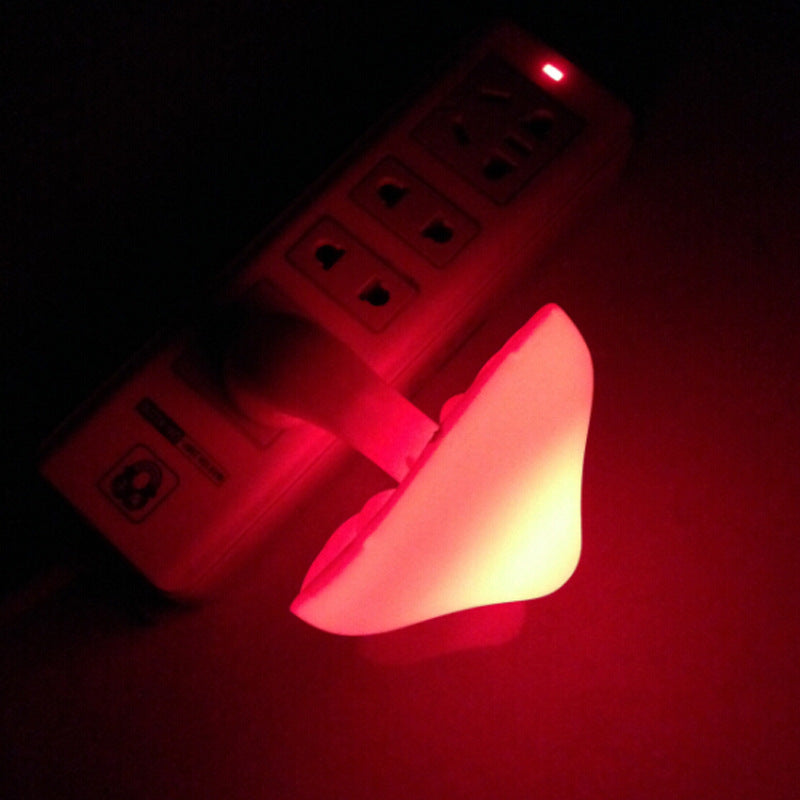 LED Mushroom Night Light-Single Wall Socket Lamp With Sensor