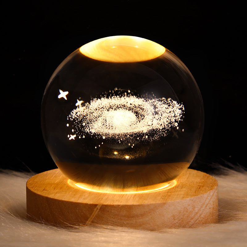 LED Night Light-Galaxy Crystal Ball Table Lamp-3D Decorative Lamp