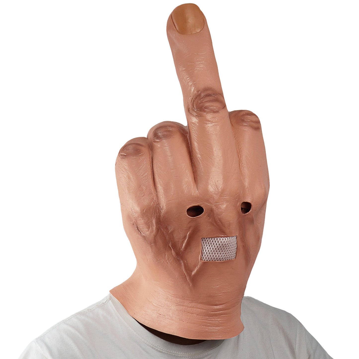 Middle Finger-Head Mask-CosPlay-Hand Flipping Middle Finger Funny Mask